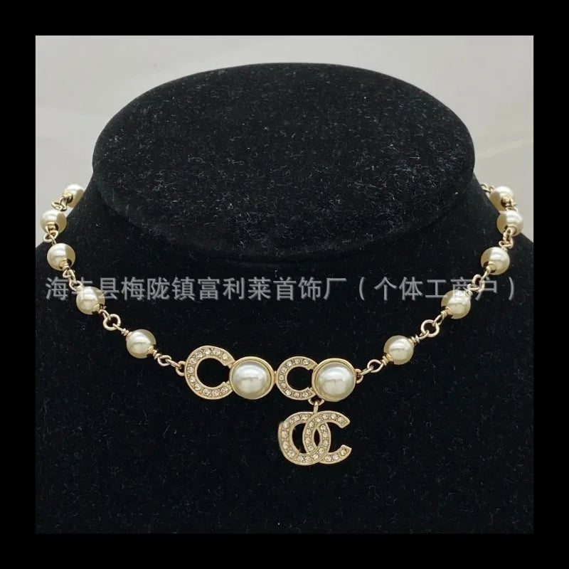 Pearl Diamond Encrusted Choker Necklace With Zircon