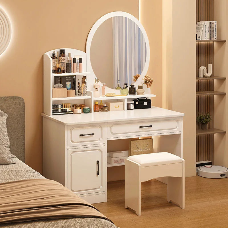 Cosmetics Bedroom Vanity Table  European Chair Storage