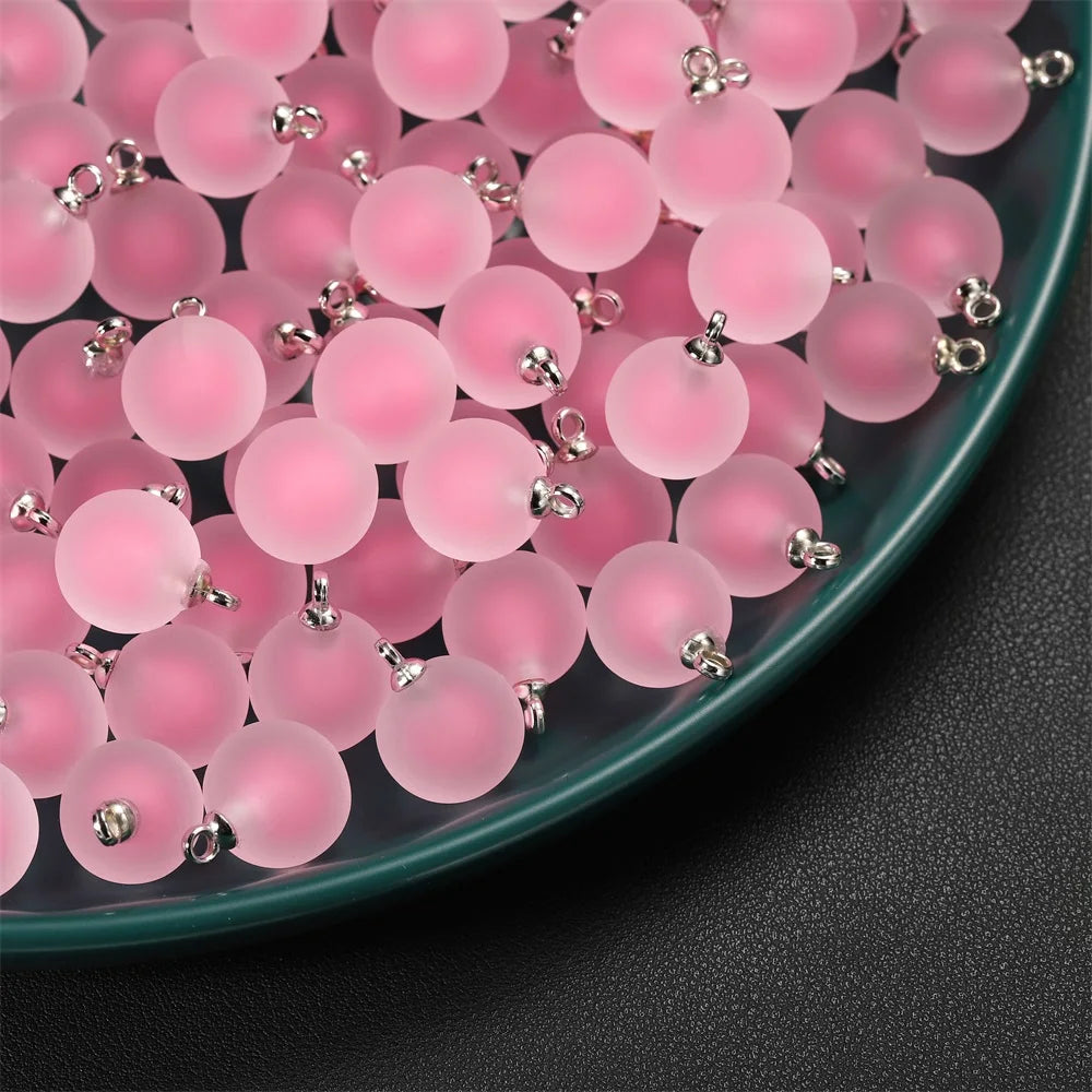St.kunkka Charms Frosted Heart Charms For Jewelry Making
