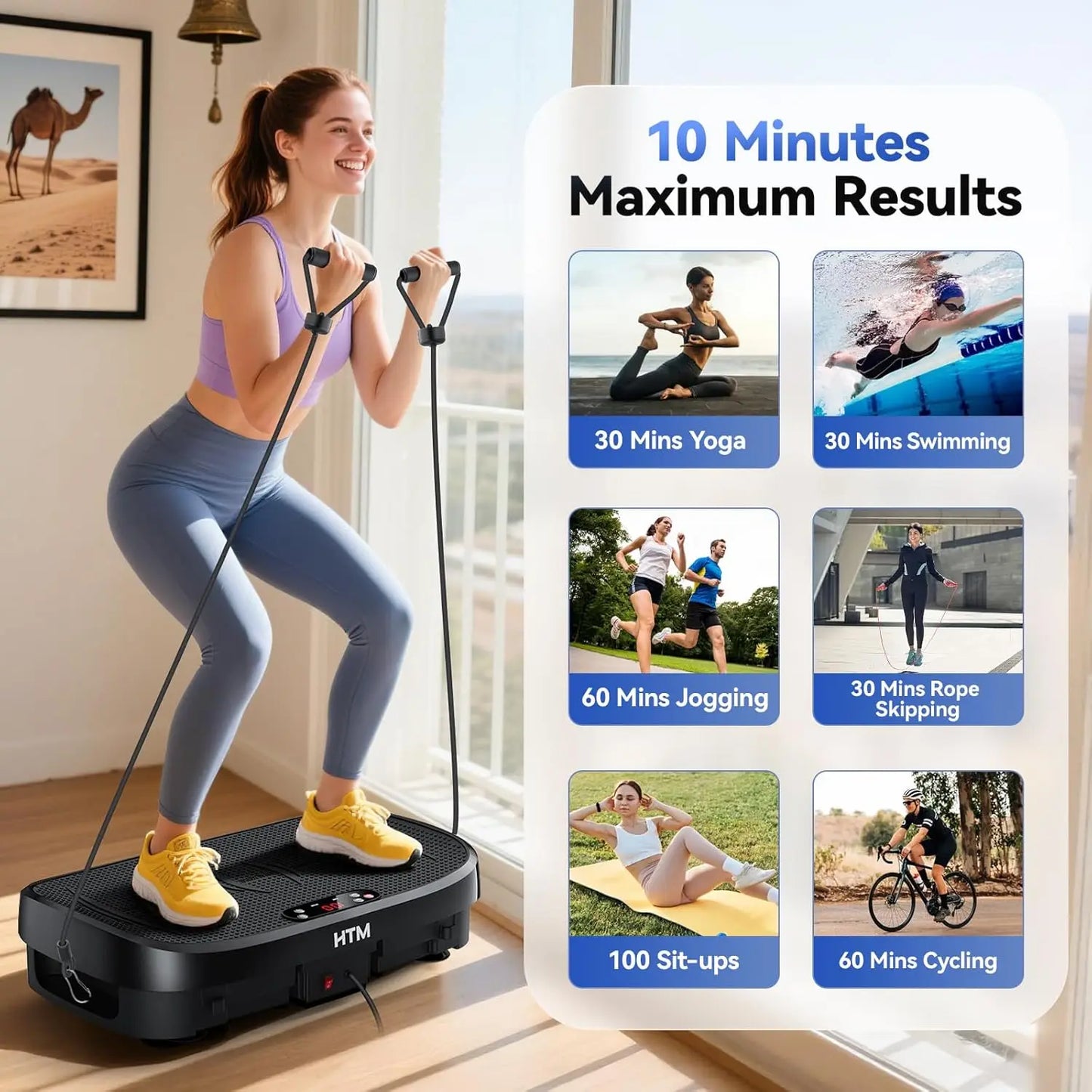 Vibration Plate 120 Speed For Whole Body Workout Fitness Machine