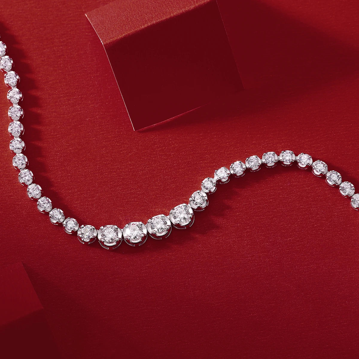 925 Sterling Silver Moissanite Necklace For Women Casual