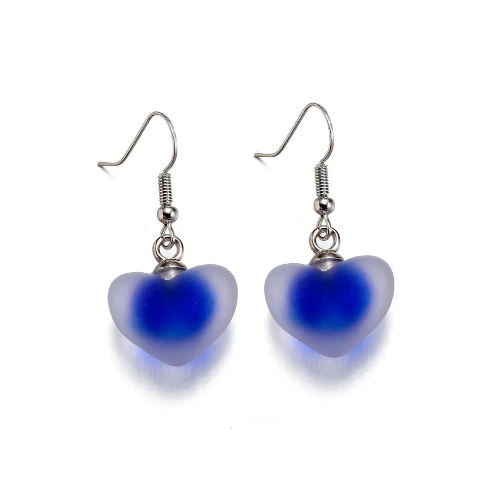 St.kunkka Charms Frosted Heart Charms For Jewelry Making