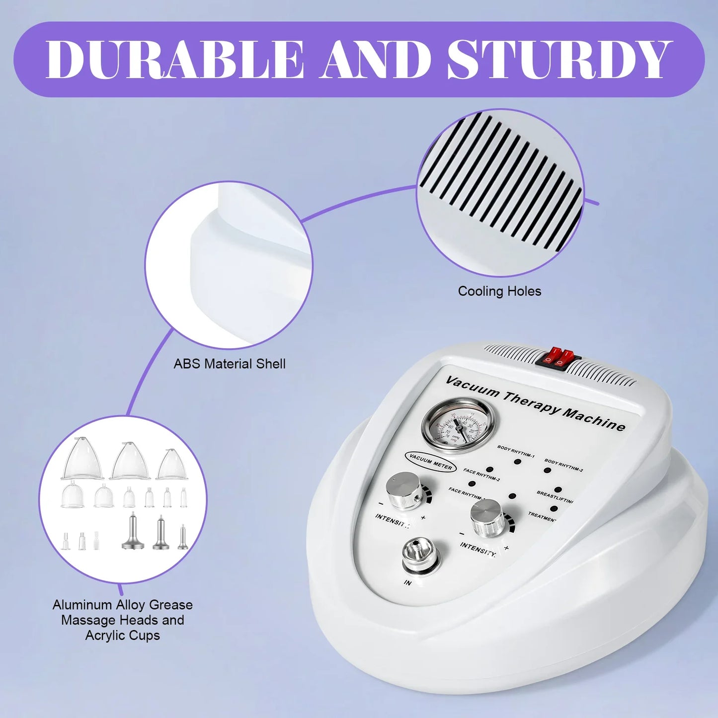 Vacuum Therapy Machine With 24 Vacuum Cups For Body Shaping