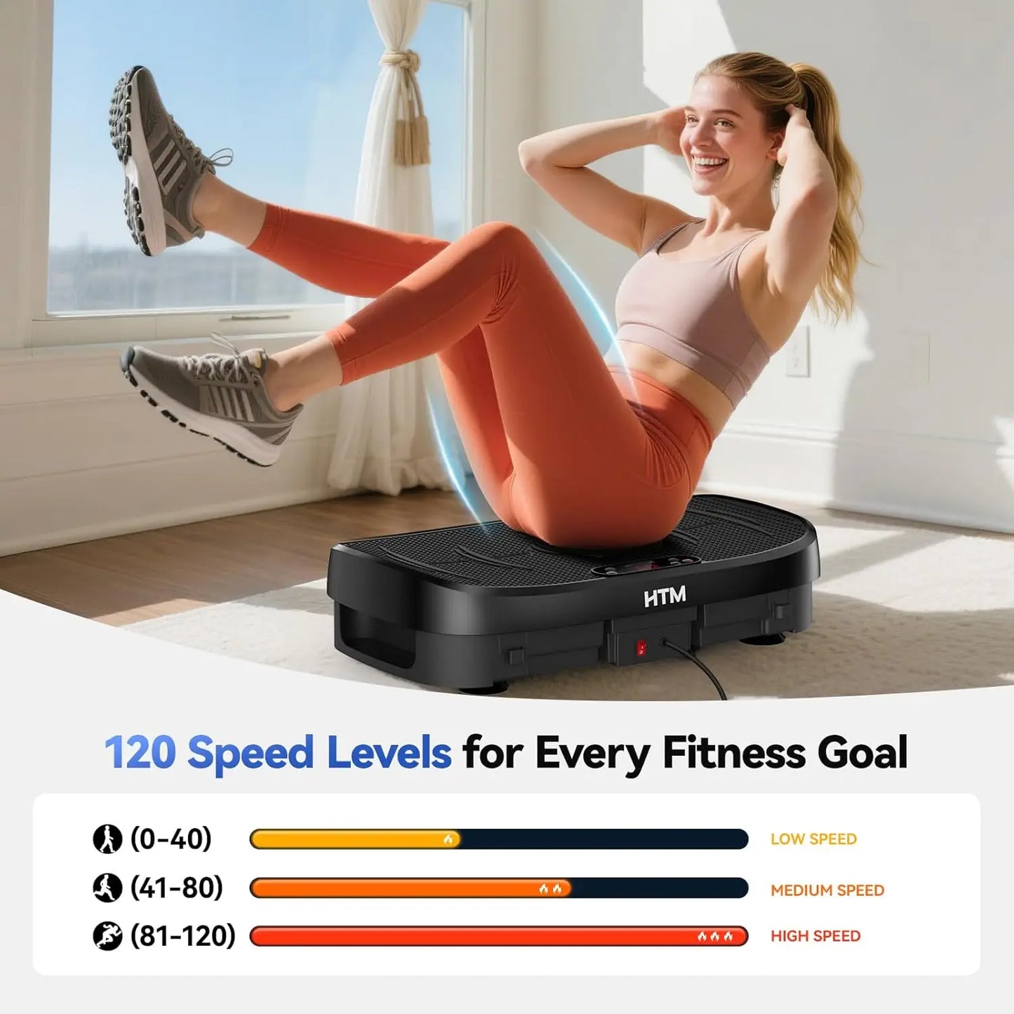 Vibration Plate 120 Speed For Whole Body Workout Fitness Machine
