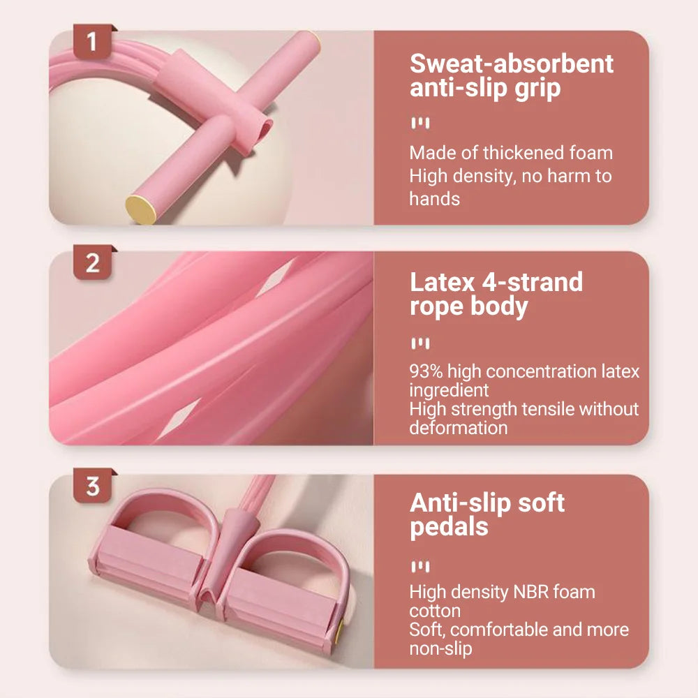 6-Tube Resistance Band Set For Full Body Workout Kit