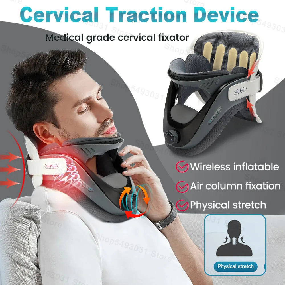 Cervical Neck Adjustable Traction Device And Support