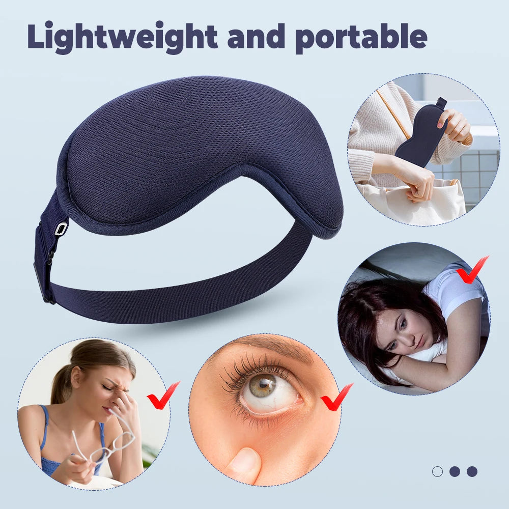 Moajaza 3D Steam Eye Mask With 6 Level Vibration Massage