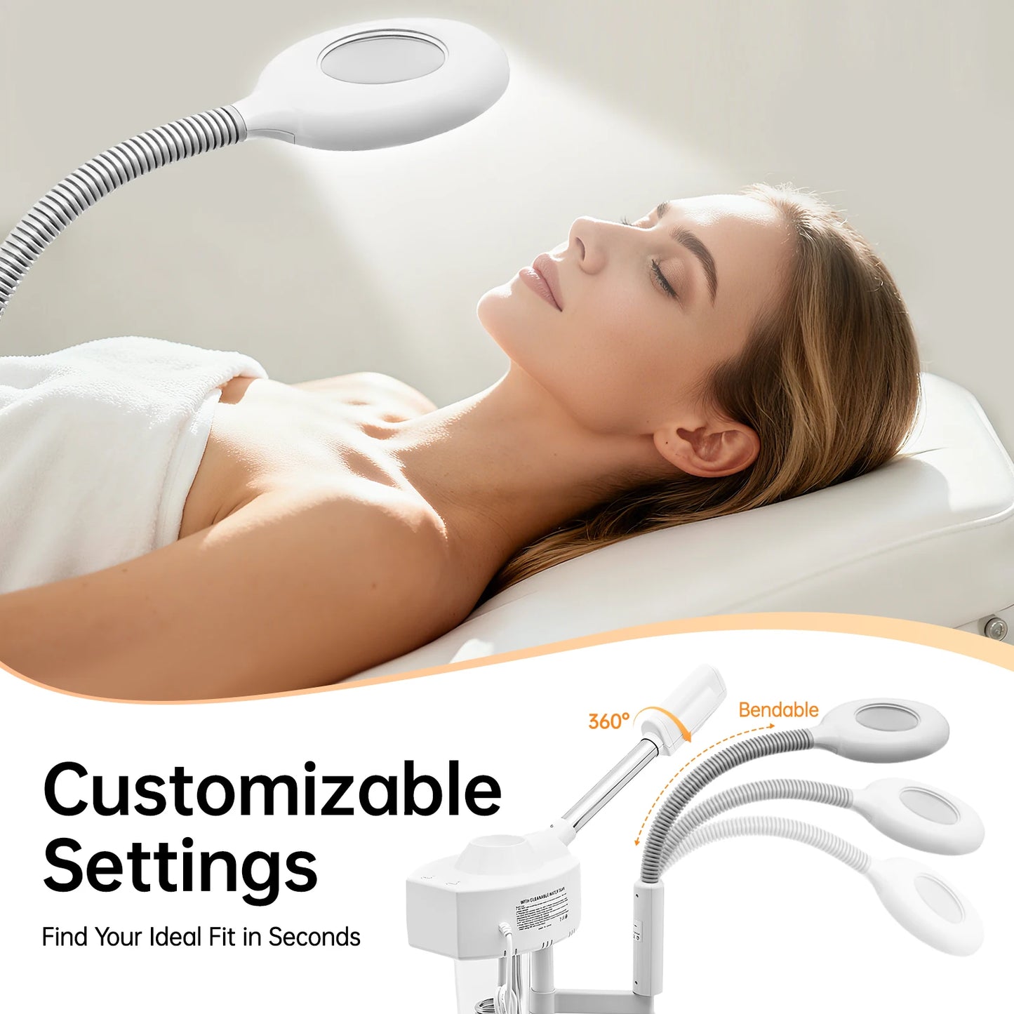 Bymaocar Professional Facial Steamer 2-In-1 800W 110V