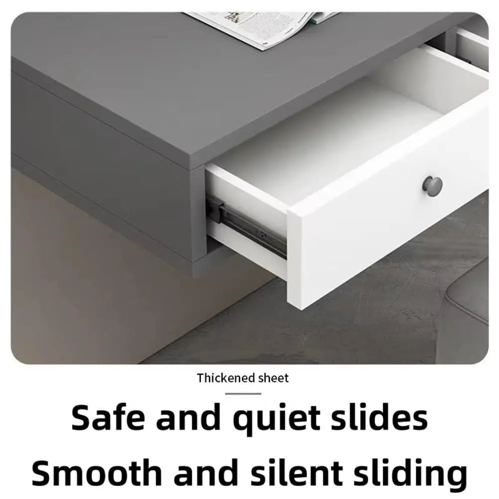 Floating Vanity Desk Wall Mount Minimalist Modern Space Saving Design
