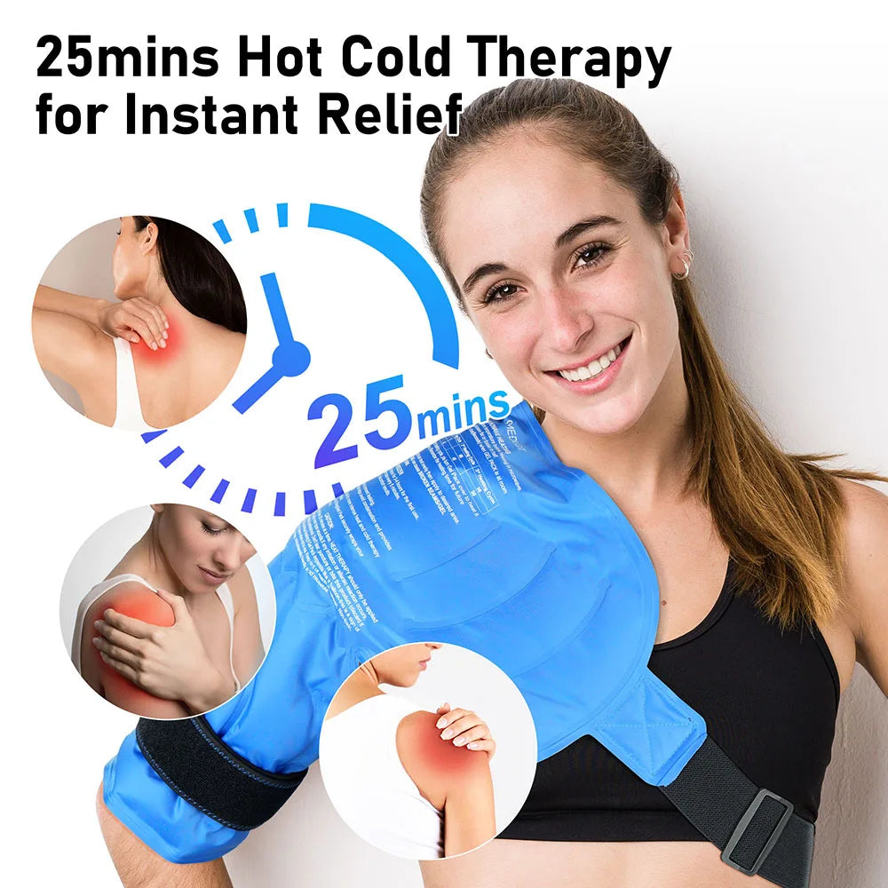 Shoulder Ice Pack Wrap With Hot Cold Therapy Brace