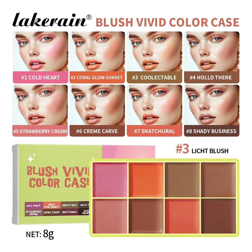 Lakerain Waterproof Concealer Palette Long Lasting Highlighter Blush