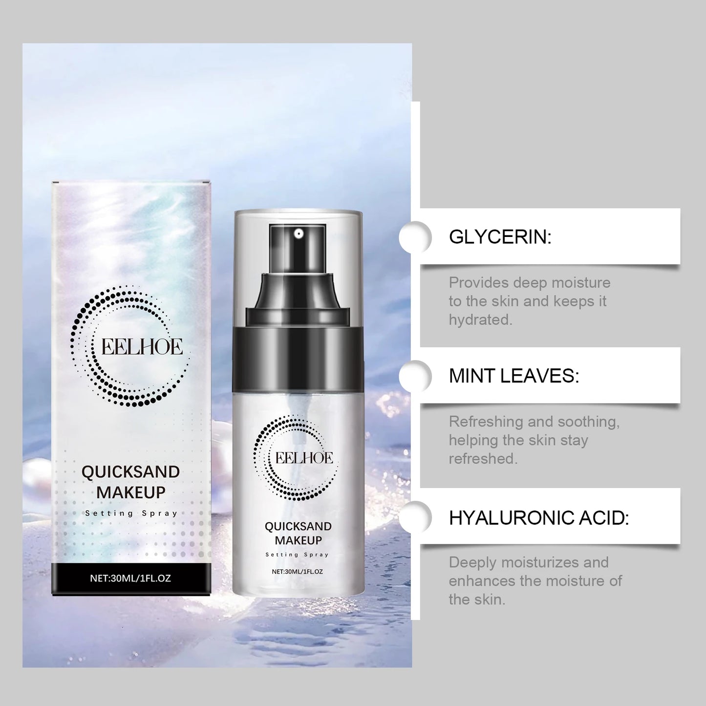 Eelhoe Makeup Setting Spray Hydrating Natural Finish For All Skin