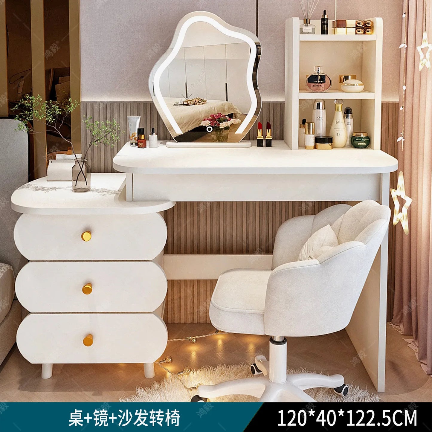 DUTRIEUX European Vanity Table With Mirror And Storage