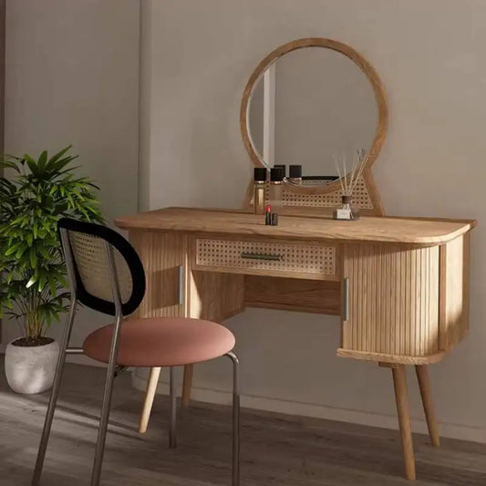 DUTRIEUX Medieval Vanity Table With Mirror In Ash Wood