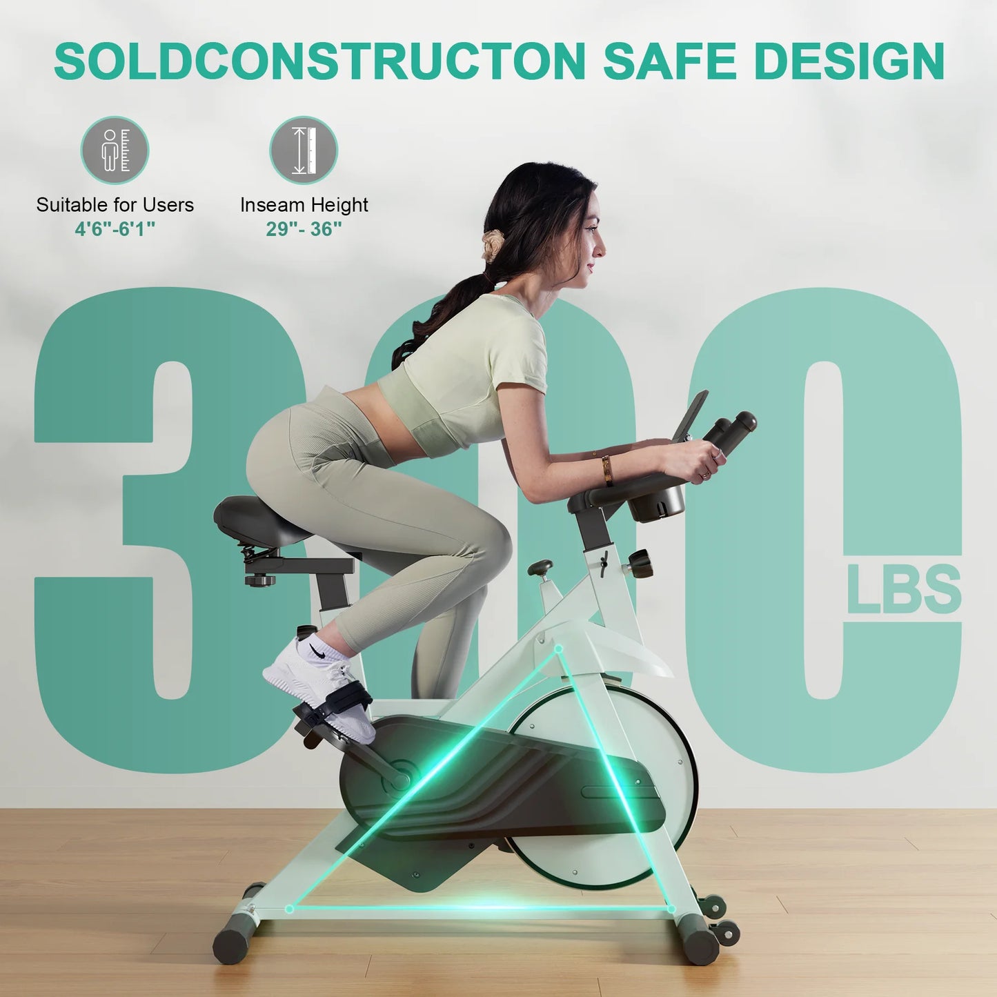 Superun 32 Level Magnetic Resistance Indoor Exercise Bike