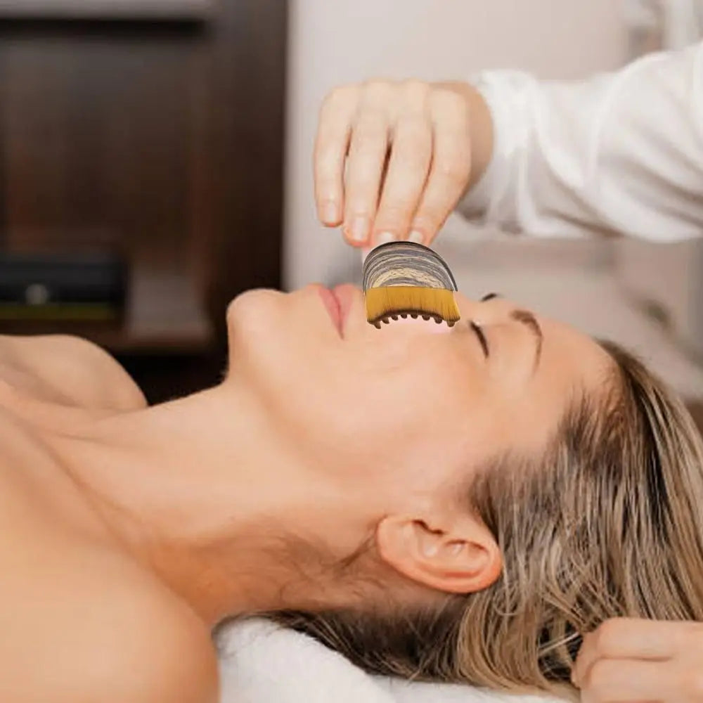 Portable Lymphatic Contour Face Brush Hot and Cold Massager