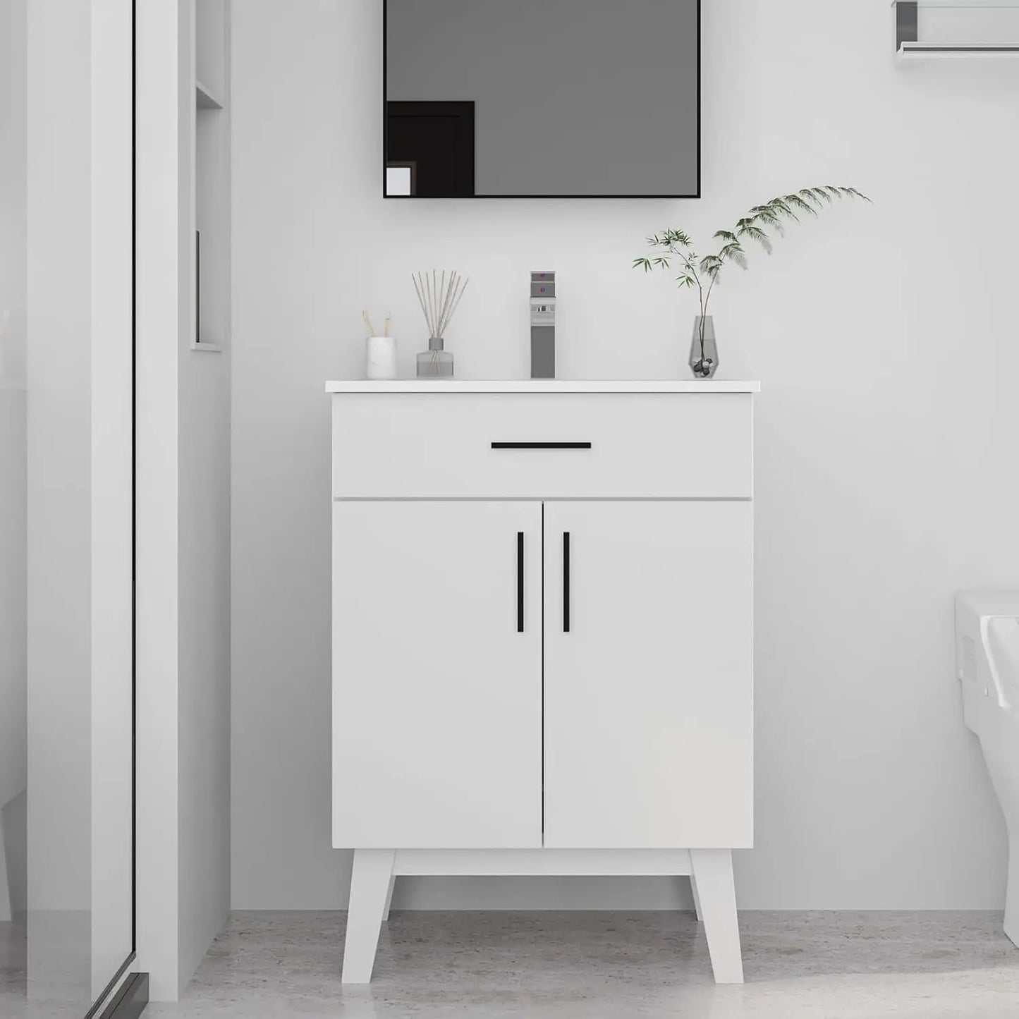 GUOHE Modern Single Basin Bathroom Vanity With Sink