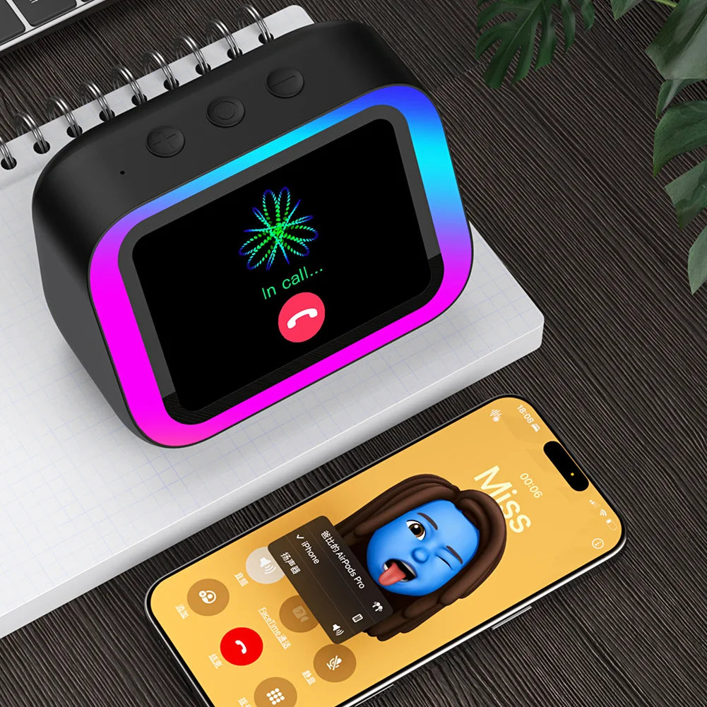 APWIKOGER Portable Bluetooth Smart Speaker With RGB Lights