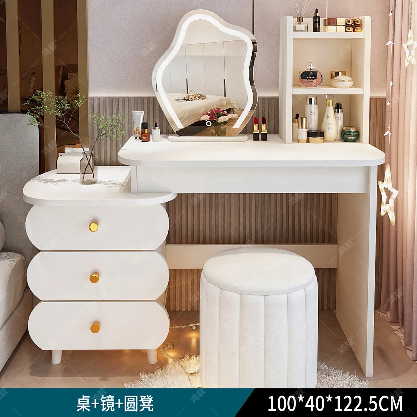 DUTRIEUX European Vanity Table With Mirror And Storage