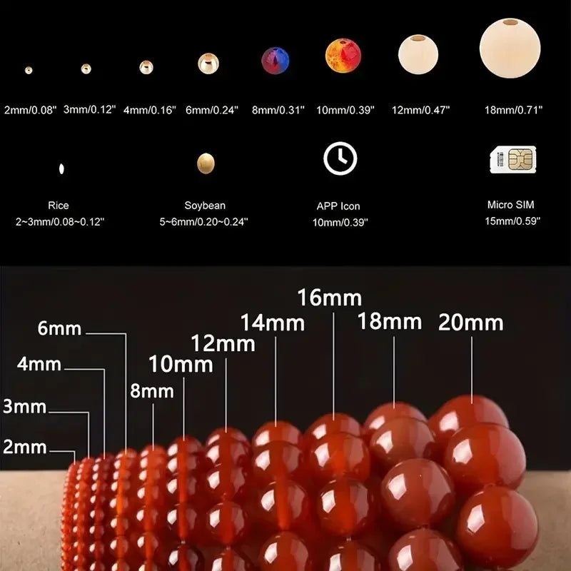 Natural Black Hematite Beads Round Loose Beads For Jewelry Making