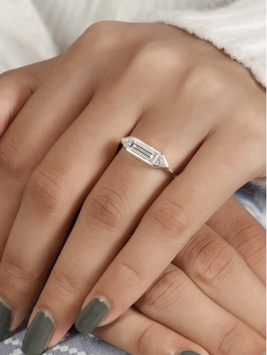 S925 Sterling Silver Moissanite Ring Fine Jewelry Unisex