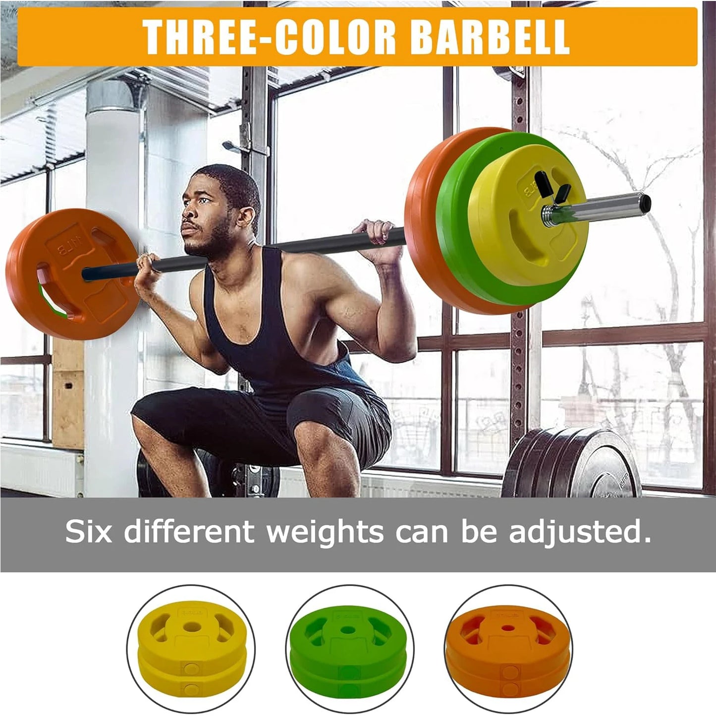 HiMISS Adjustable Barbell Weight Set For Strength Training