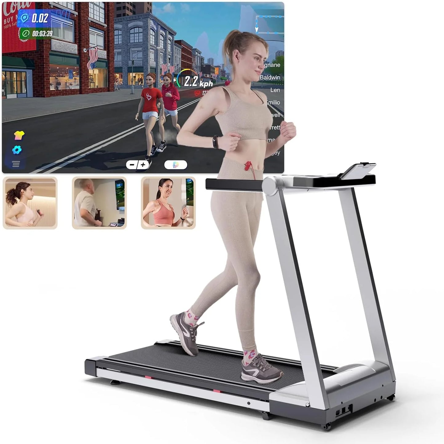 NONEDriving Power Foldable Treadmill 350lbs Incline For Home Use