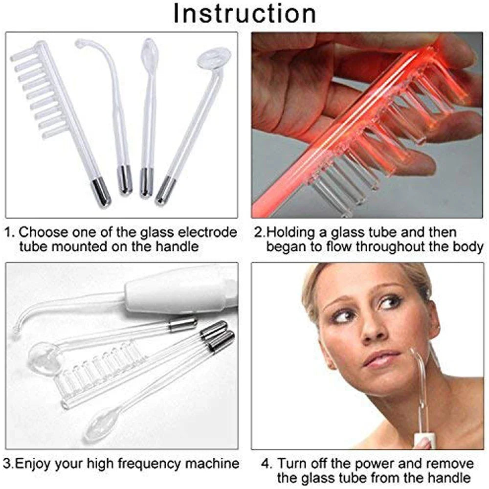 4 In 1 High Frequency Facial Wand For Radiant Skin
