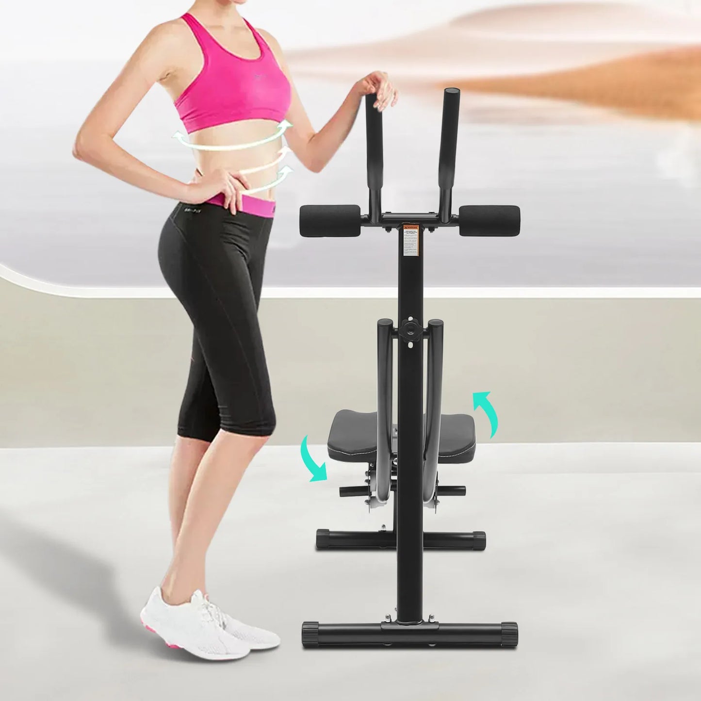 Foldable Abdominal Exercise Machine With LED Display