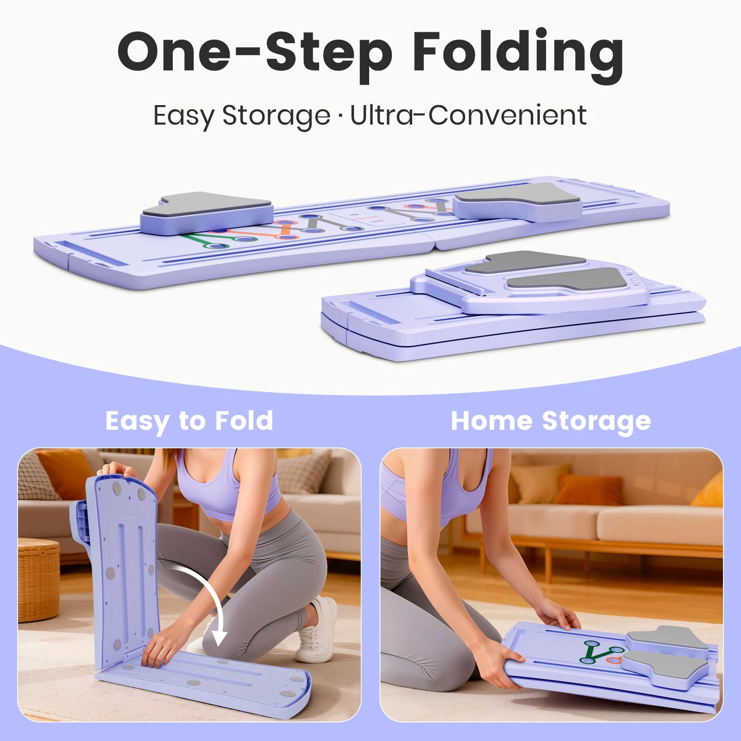 7-in-1 Portable Pilates Board Exercise Foldable Push Up Fitness Equipment Workout