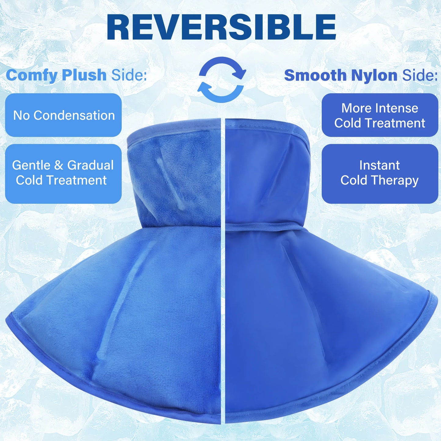 Reusable Gel Ice Pack Neck Shoulder Wrap for Pain Relief