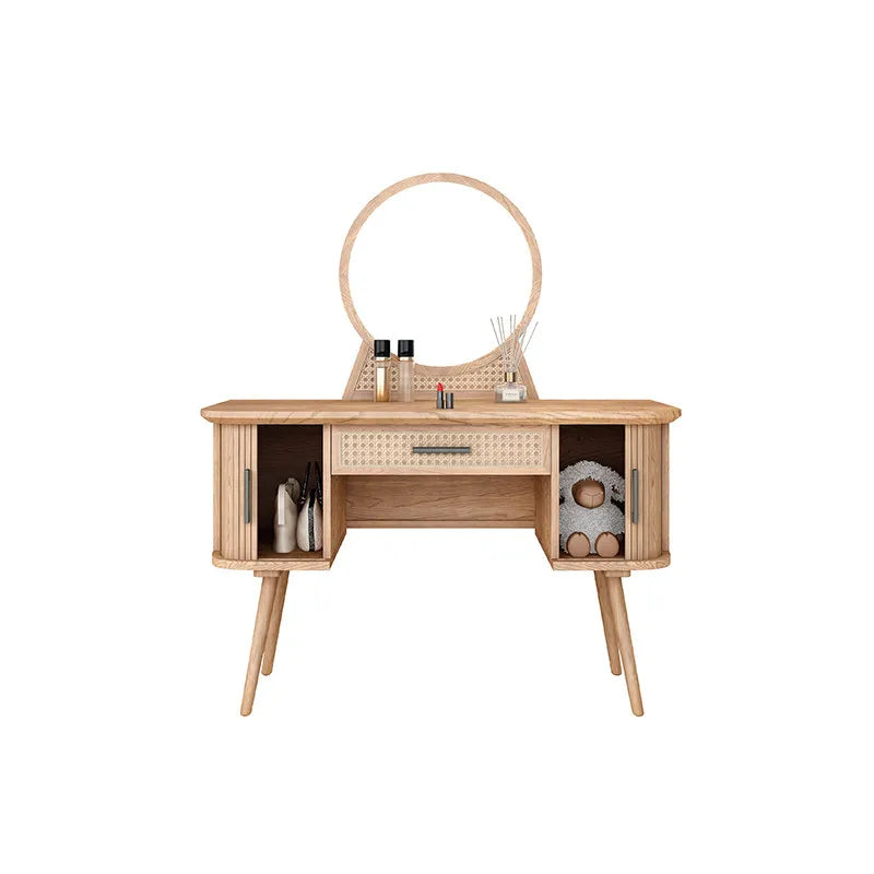 DUTRIEUX Medieval Vanity Table With Mirror In Ash Wood