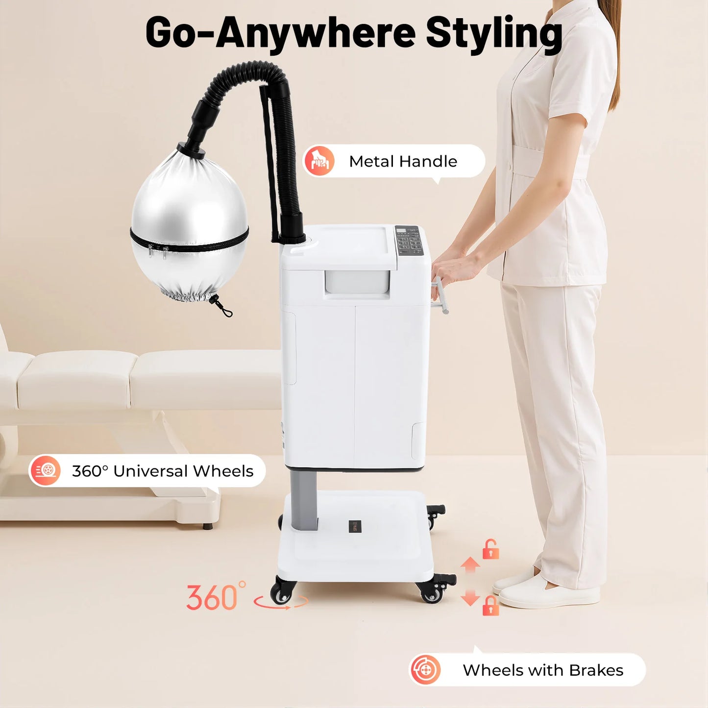 Nano Hair Steamer With Negative Ion Spray For Hair Care