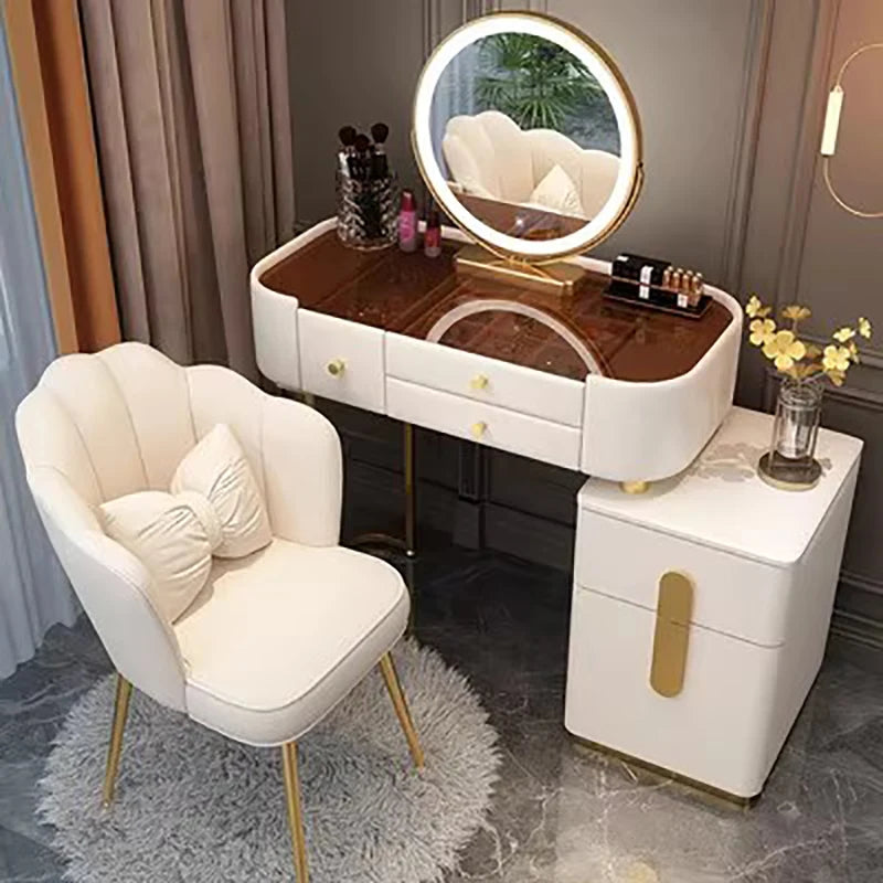 XMSJ Trendy Aesthetic Vanity With Drawer Storage Luxury