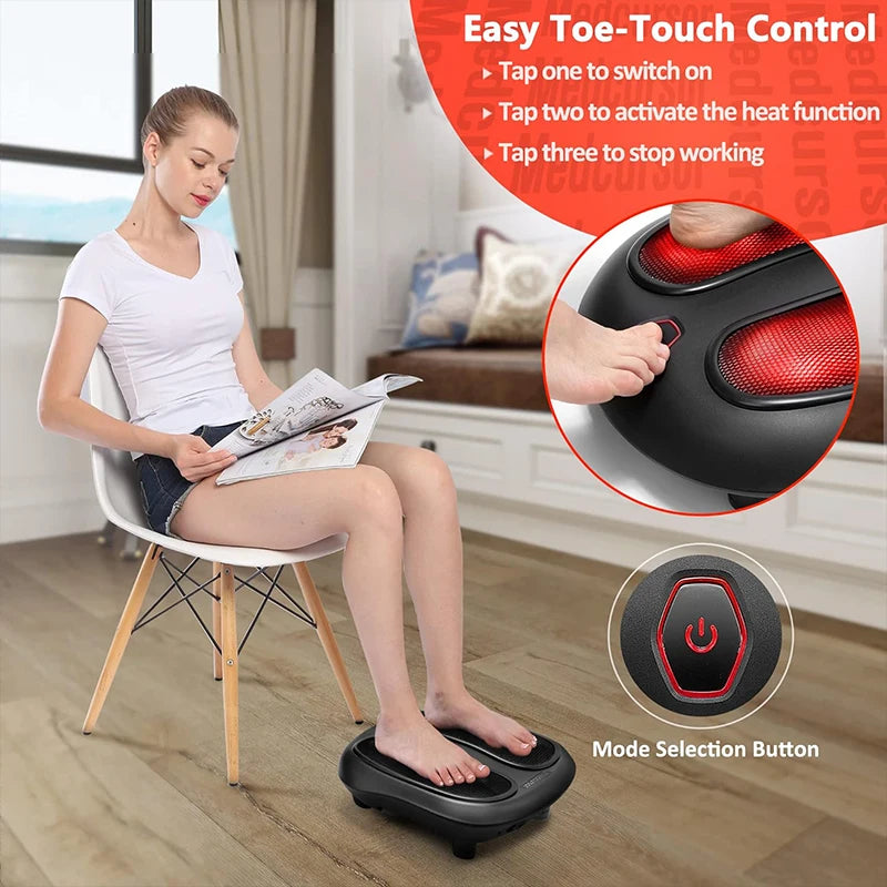 Nekteck Electric Foot Massager With Heat Shiatsu Kneading Massage
