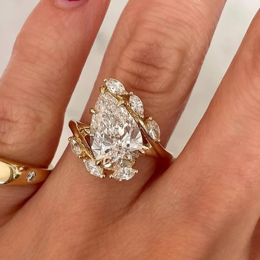 4Ct Pear Moissanite Ring Fine Jewelry For Everyday Elegance