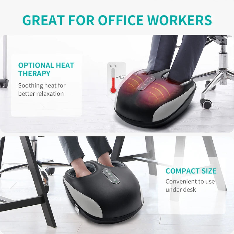 Nekteck Shiatsu Foot Massager With Heat And Air Compression Roller