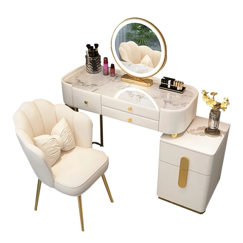 XMSJ Trendy Aesthetic Vanity With Drawer Storage Luxury