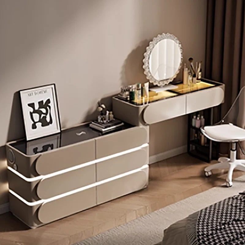 XMSJ Modern Premium Vanity Table With Five Drawers
