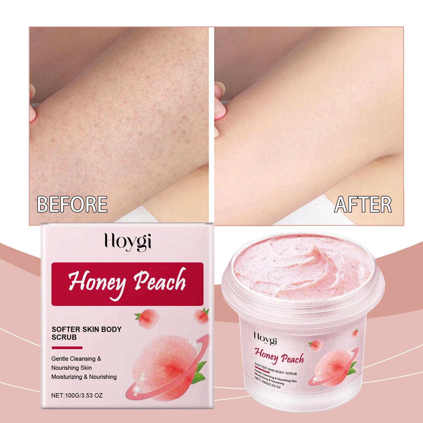 Hoygi Moisturizing Exfoliating Body Scrub Cream For Sensitive Skin