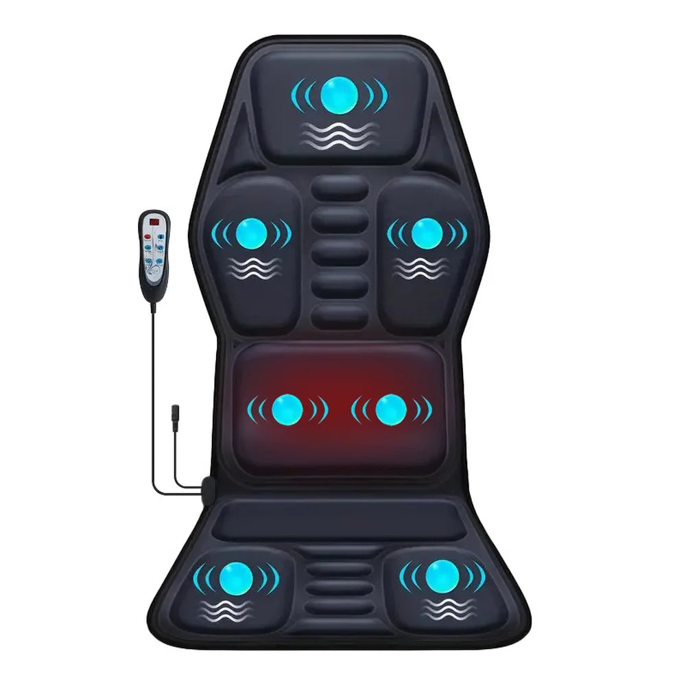 HIMOUTA Electric Full Body Massage Chair Cushion Heated Vibrator