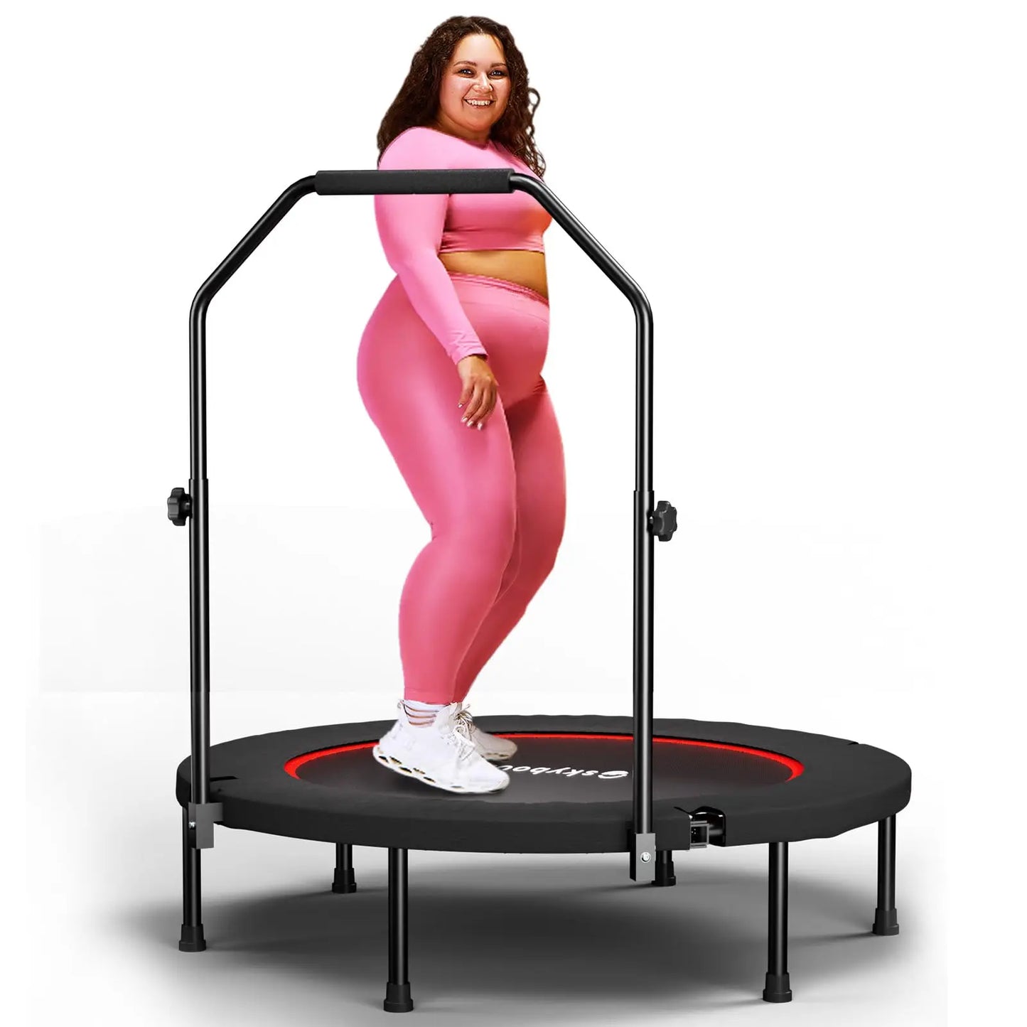 Foldable Rebounder Trampoline for Adults Home Gym Use