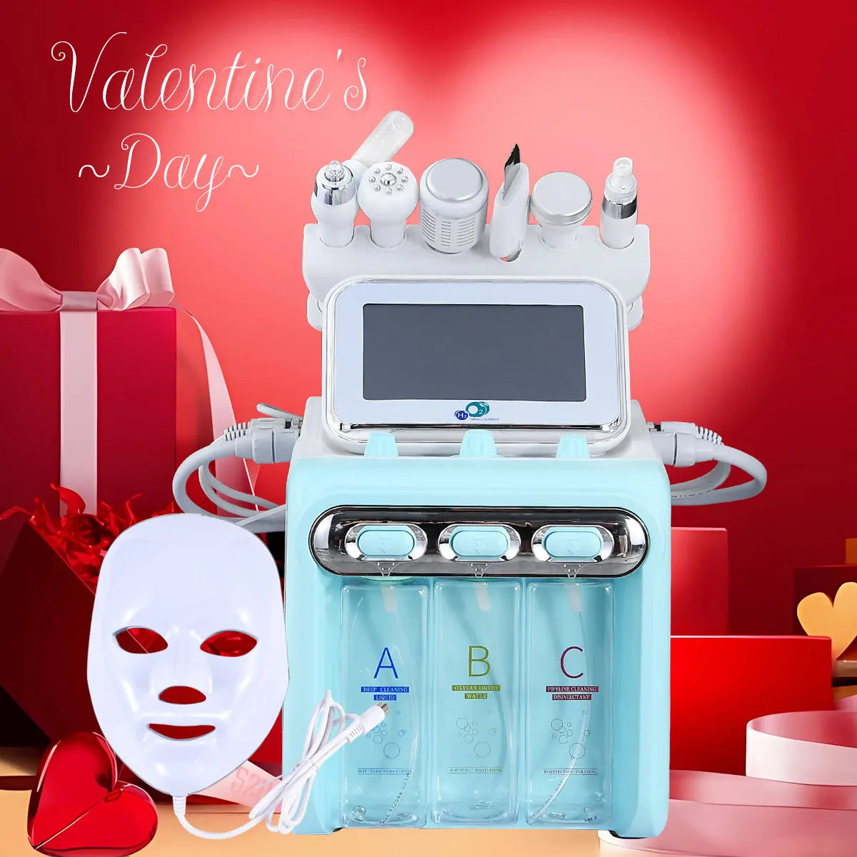 Amilibeauty Oxygen Hydro Bubble Facial Machine Seven In One