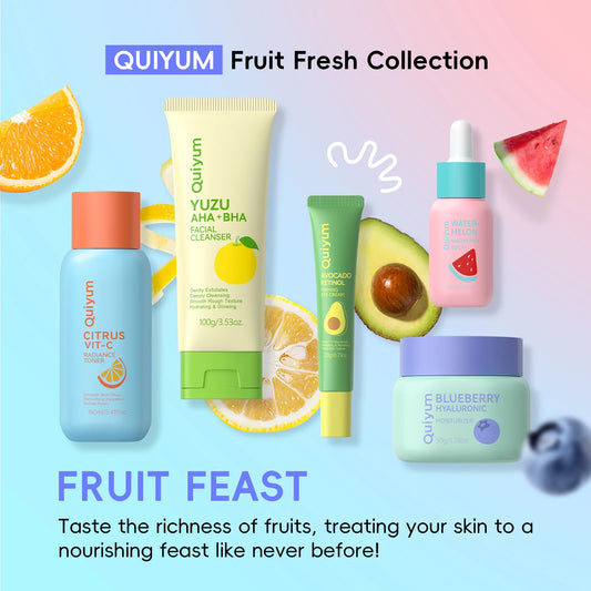 QUIYUM Fruit Fresh Collection Skincare Set Brightening Hydration