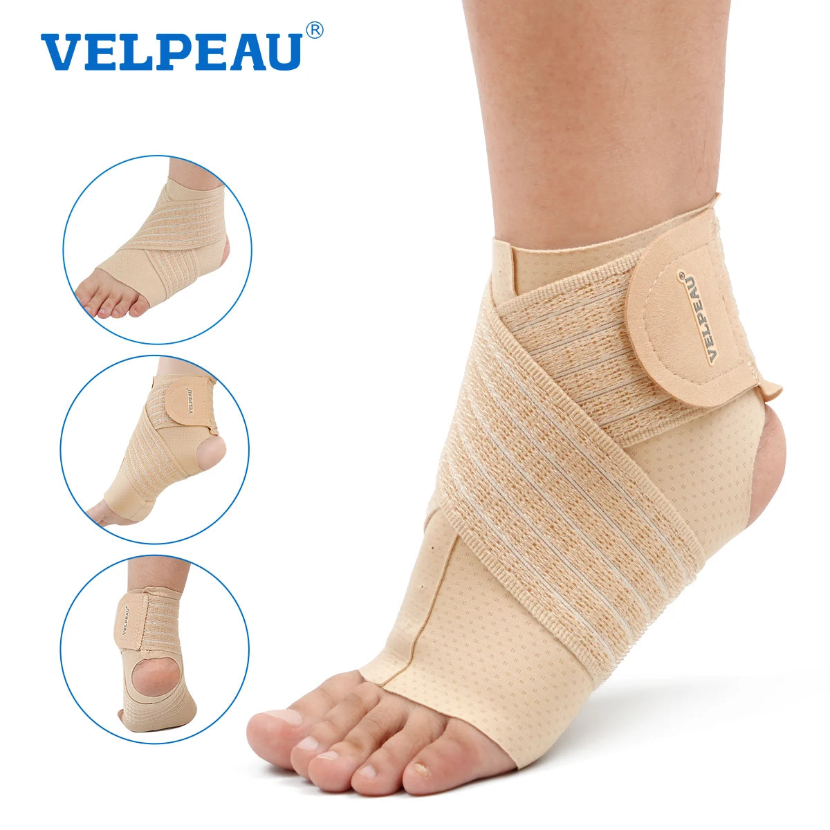 Velpeau Ankle Compression Sleeve for Achilles Tendinitis and Plantar Fasciitis