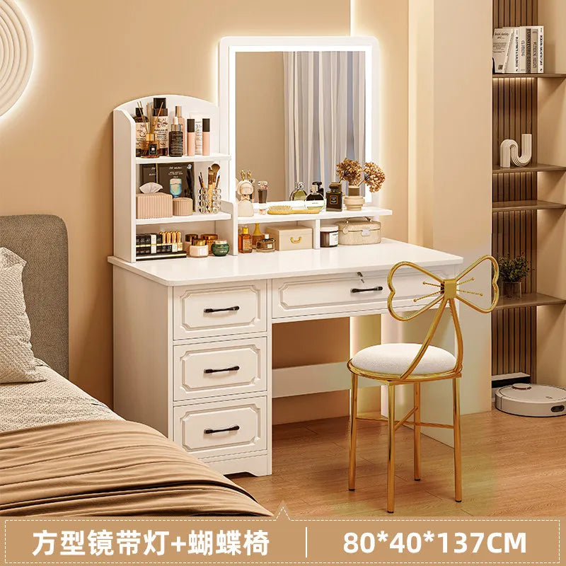 Cosmetics Bedroom Vanity Table  European Chair Storage
