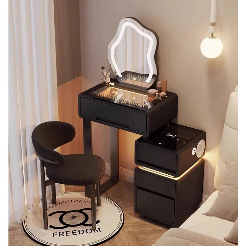 DUTRIEUX Bluetooth Charging Vanity Mirror With Jewelry Outlet Seat