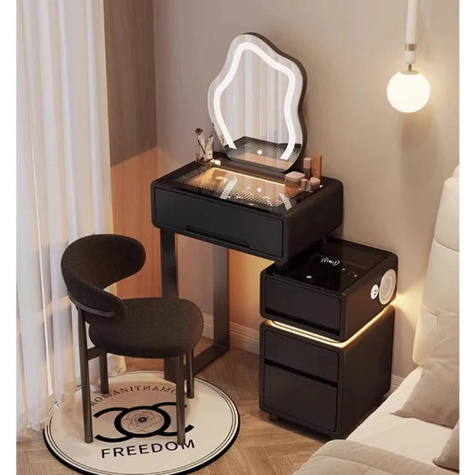 DUTRIEUX Bluetooth Charging Vanity Mirror With Jewelry Outlet Seat