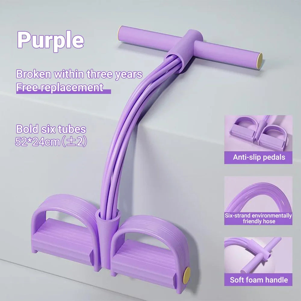 6-Tube Resistance Band Set For Full Body Workout Kit