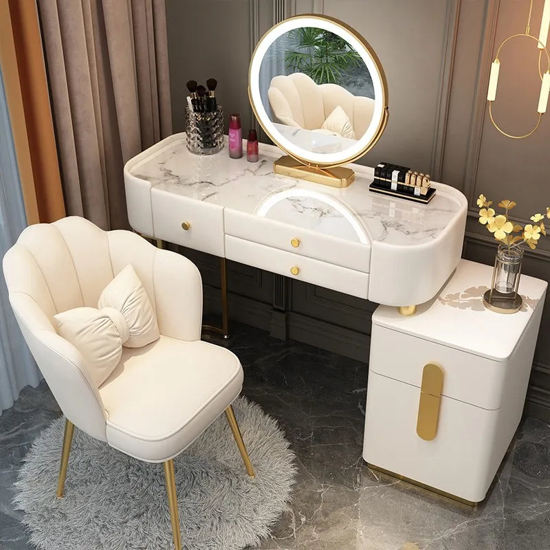 XMSJ Trendy Aesthetic Vanity With Drawer Storage Luxury